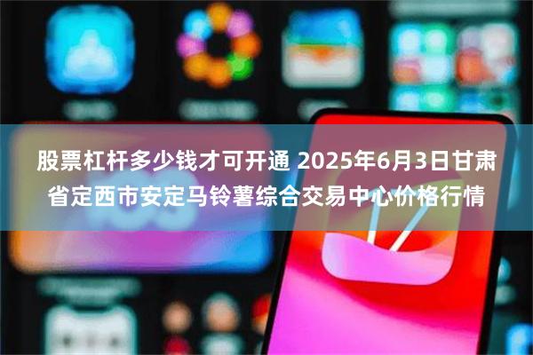 股票杠杆多少钱才可开通 2025年6月3日甘肃省定西市安定马铃薯综合交易中心价格行情