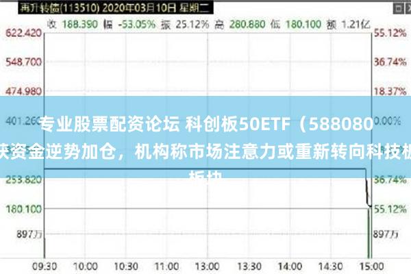 专业股票配资论坛 科创板50ETF（588080）获资金逆势加仓，机构称市场注意力或重新转向科技板块