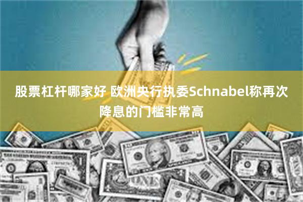 股票杠杆哪家好 欧洲央行执委Schnabel称再次降息的门槛非常高