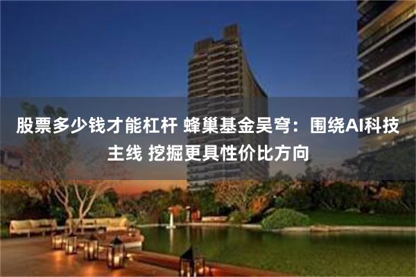 股票多少钱才能杠杆 蜂巢基金吴穹：围绕AI科技主线 挖掘更具性价比方向